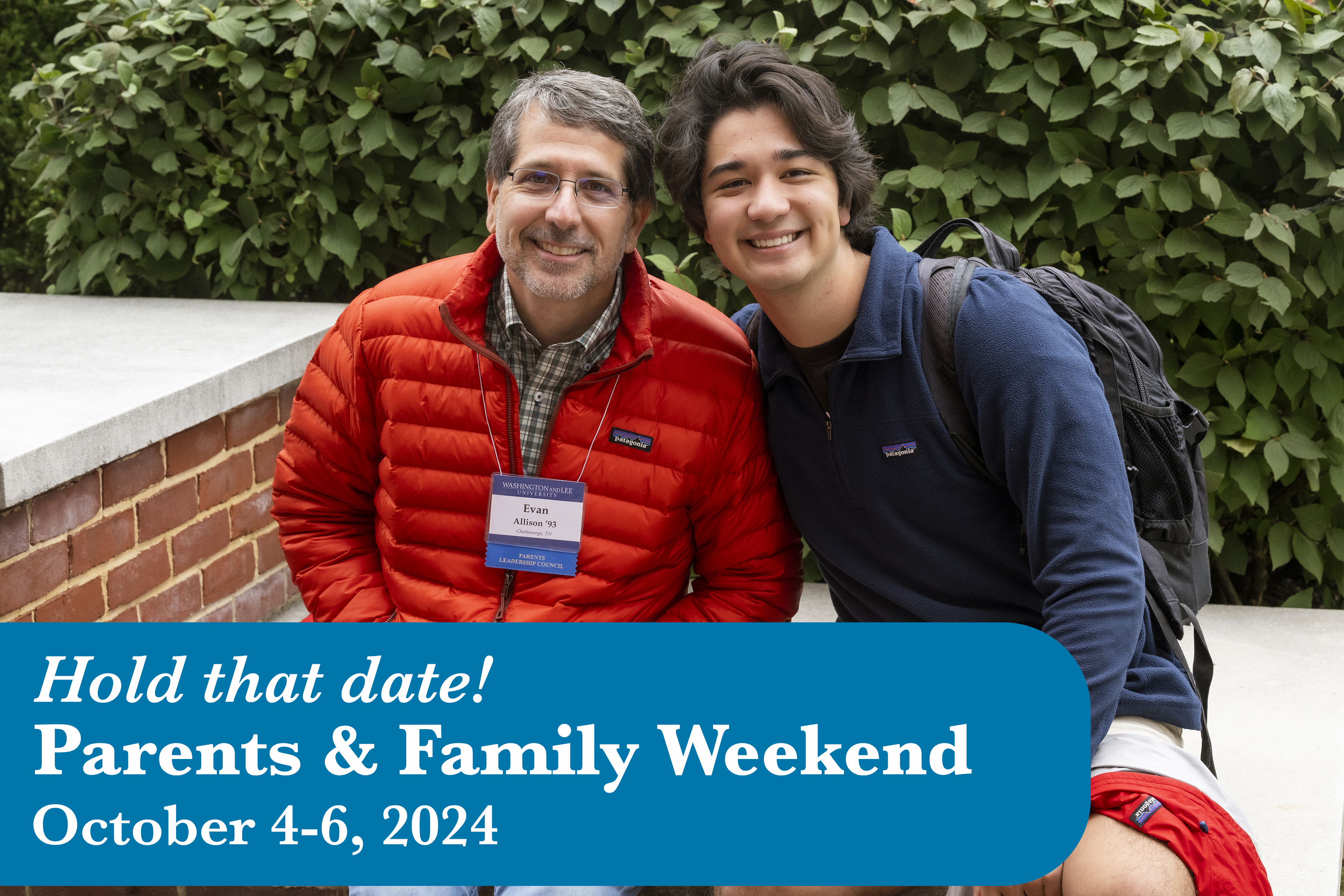 Hold that date! Parents & Family Weekend: October 4-6, 2024
